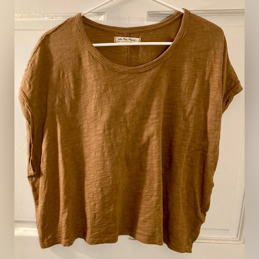 We The Free Brown Sleeveless Cotton Shirt - Picture 3 of 3